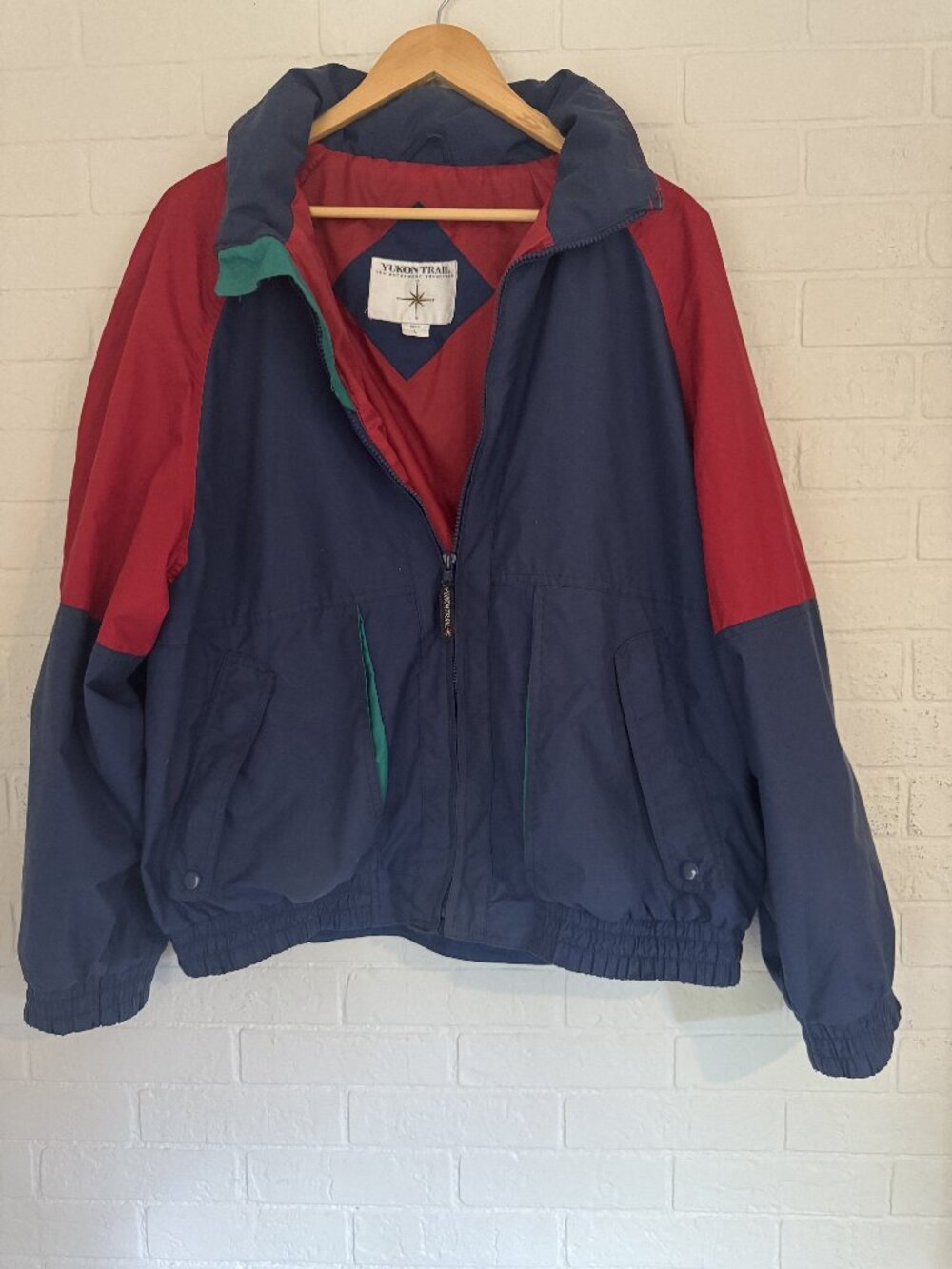 Vintage Yukon Trail Colorblock Windbreaker Jacket Men L I1LFQ-closet